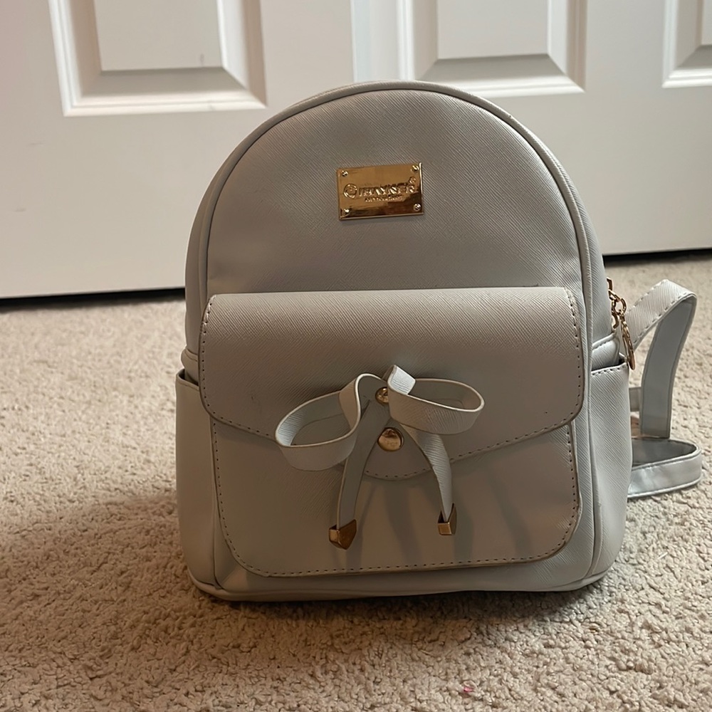 Light grey small backpack